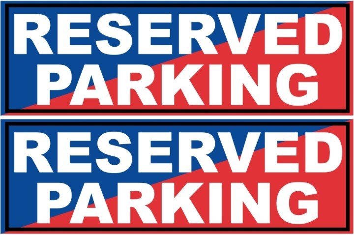 Sticker Reserved Parking Sign Board Multicolor Sunboard 8×2.6 Inch ...