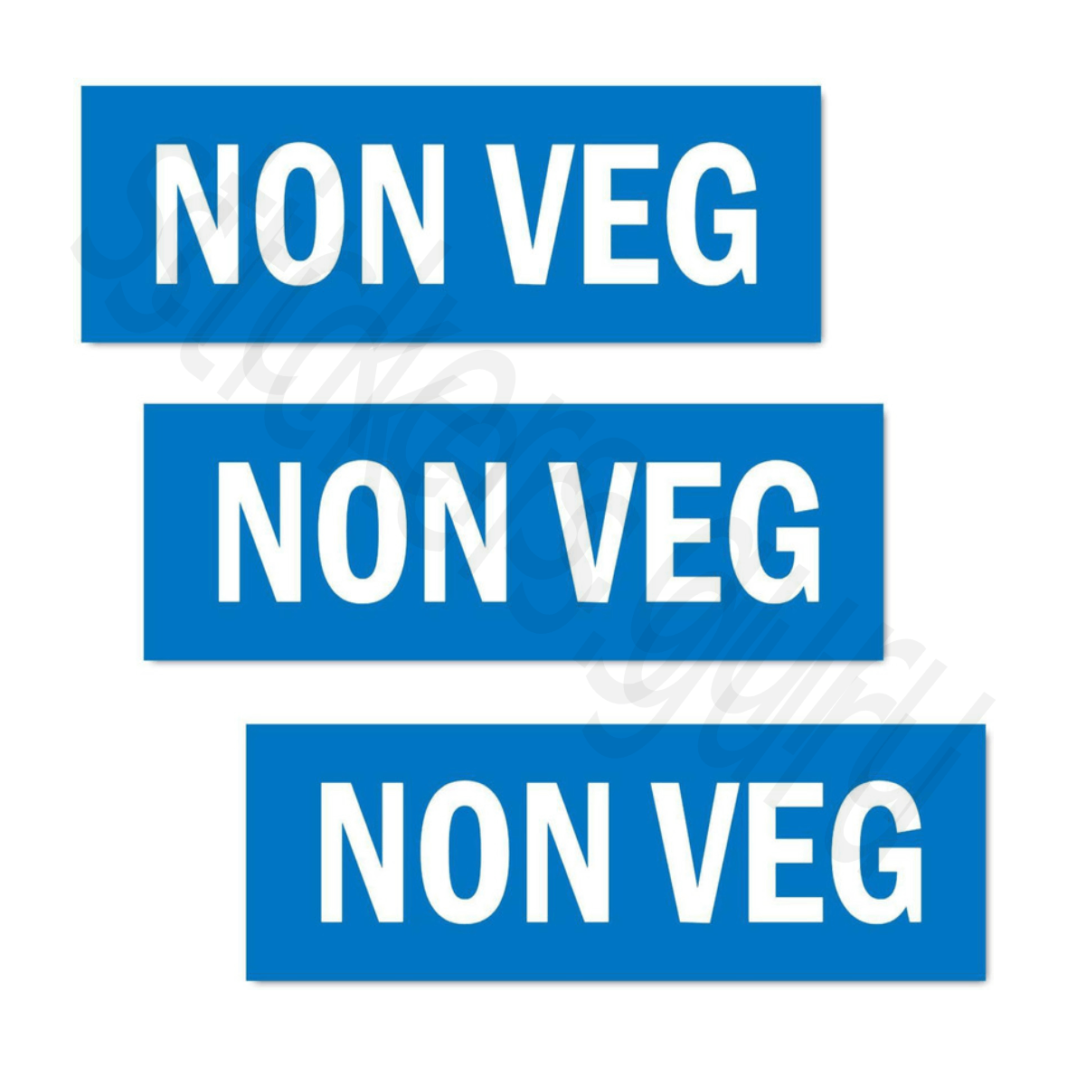 Highfive Non veg Sign Board Sticker self adhesive pack of 3